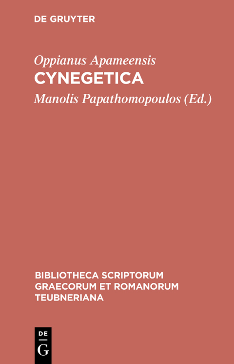 Cover image for book Cynegetica