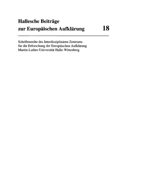 Cover image for book Die Dessau-Wörlitzer Reformbewegung im Zeitalter der Aufklärung