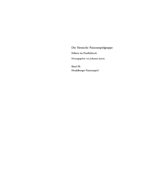 Cover image for book Heidelberger Passionsspiel