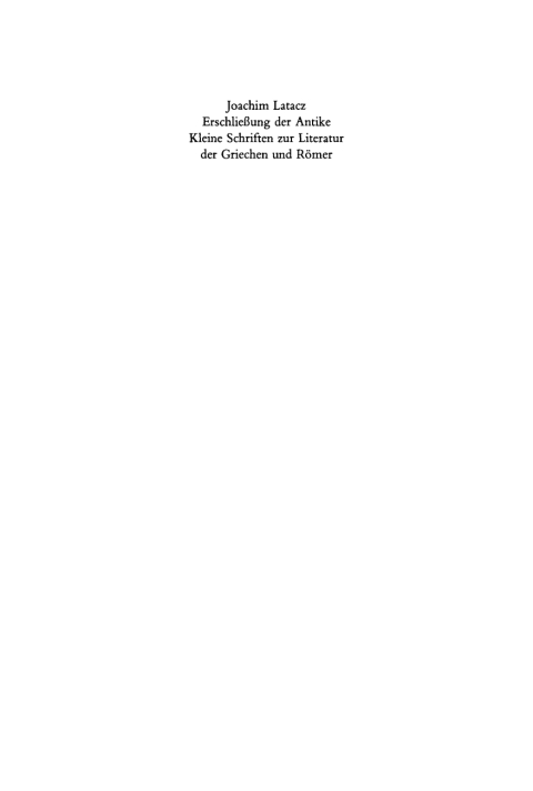 Cover image for book Erschliessung der Antike