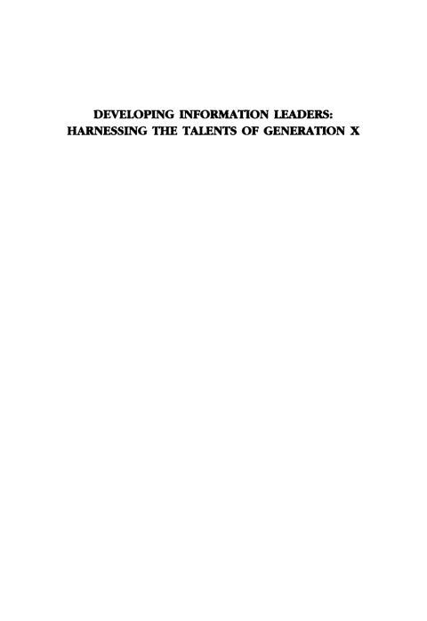 Cover image for book Developing Information Leaders