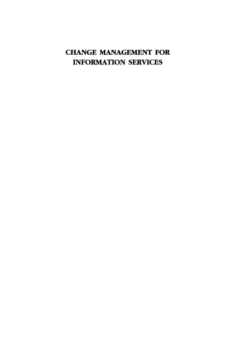 Cover image for book Change Management for Information Services