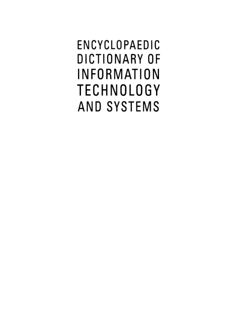Cover image for book Encyclopaedic Dictionary of Information Technology and Systems