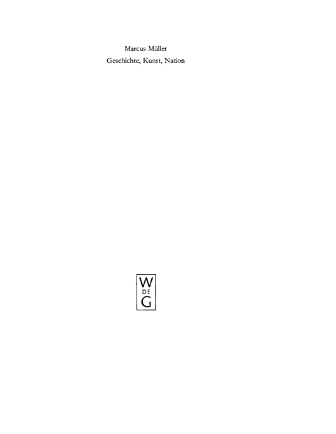 Cover image for book Geschichte - Kunst - Nation