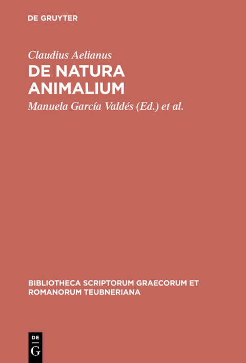 Cover image for book De natura animalium