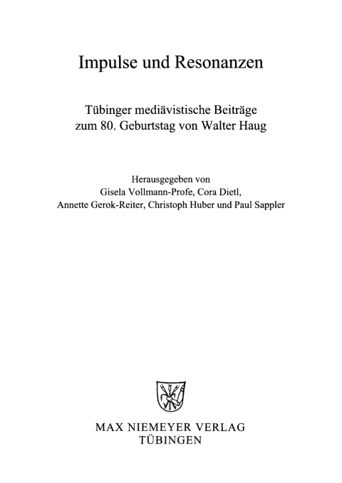Cover image for book Impulse und Resonanzen