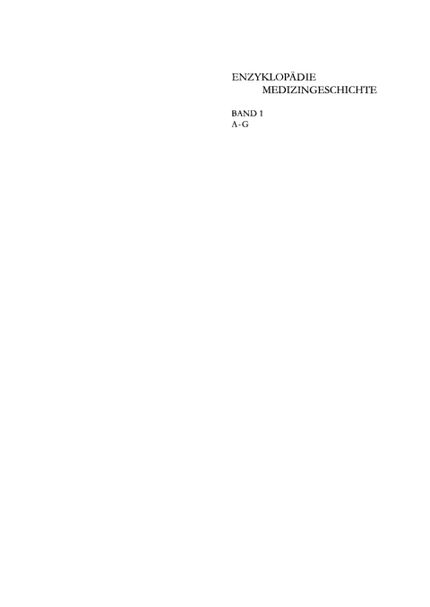 Cover image for book Enzyklopädie Medizingeschichte