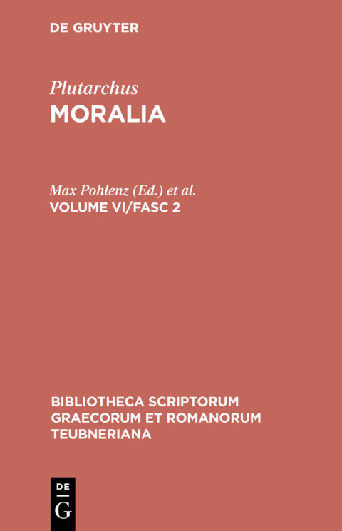 Cover image for book Moralia