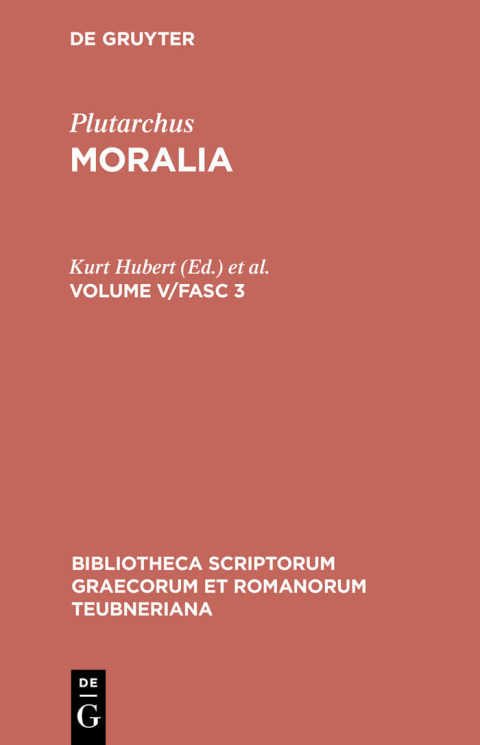 Cover image for book Moralia
