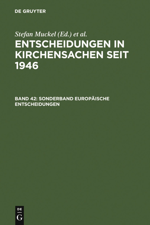 Cover image for book Sonderband Europäische Entscheidungen