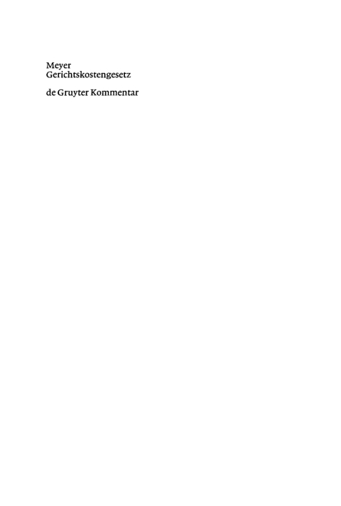 Cover image for book Gerichtskostengesetz