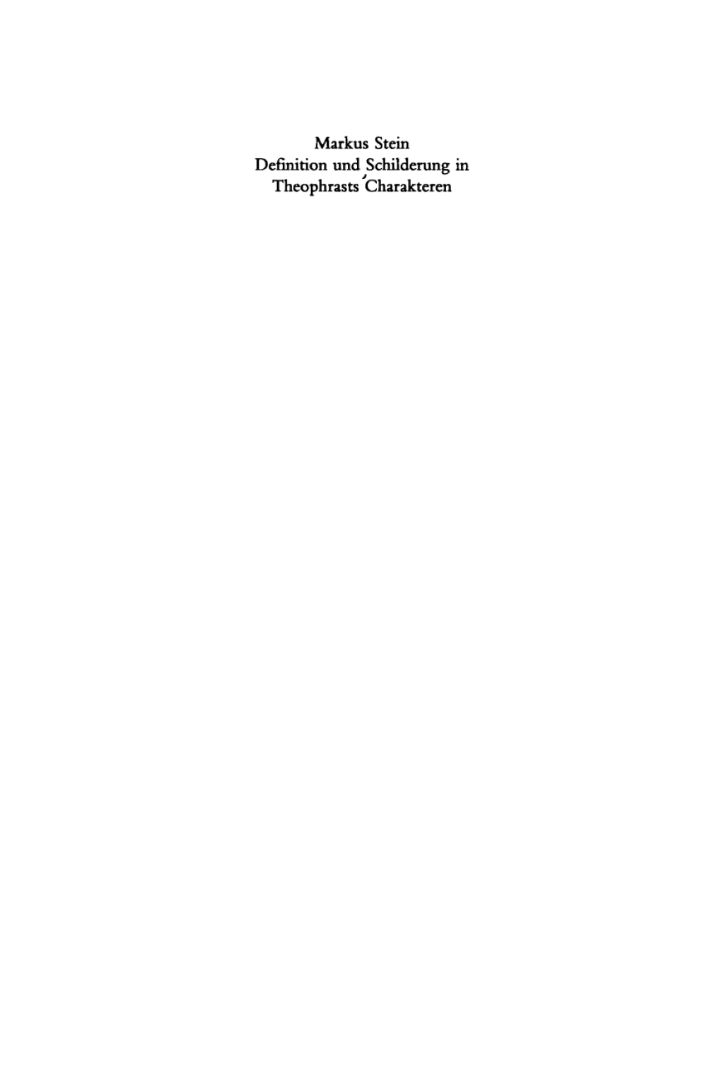 Page Fidelity Definition und Schilderung in Theophrasts Charakteren; $179.81
