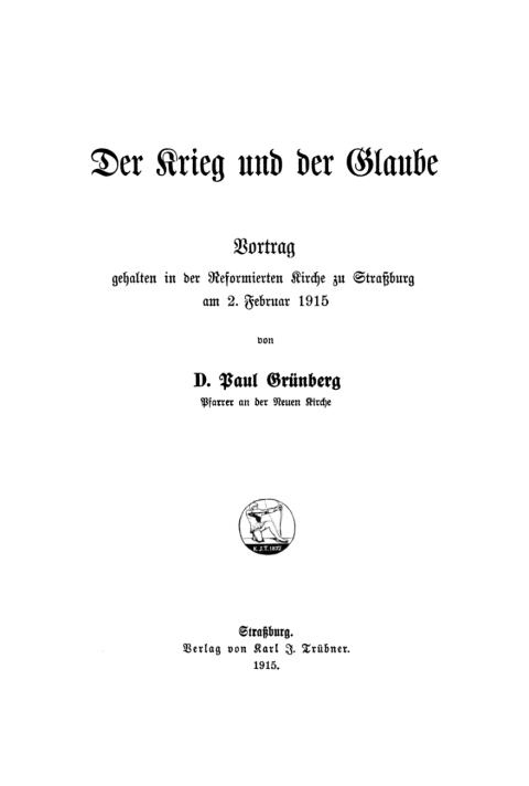 Cover image for book Der Krieg und der Glaube