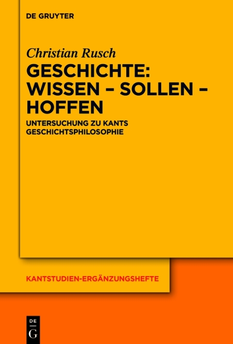 Cover image for book Geschichte: Wissen – Sollen – Hoffen