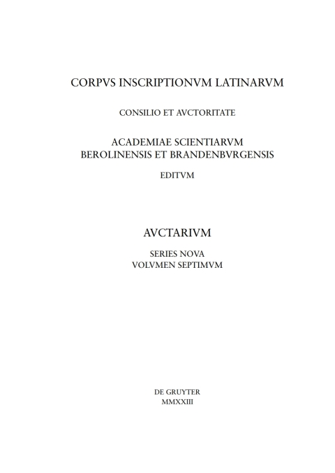 Cover image for book Carmina Latina Epigraphica – Developments, Dynamics, Preferences