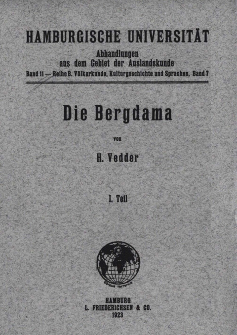 Cover image for book Heinrich Vedder: Die Bergdama. Teil 1