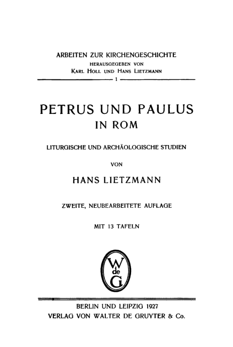 Cover image for book Petrus und Paulus in Rom