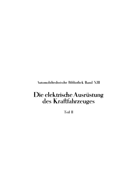 Cover image for book Lichtmaschine und Batterie