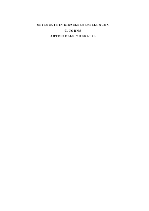 Cover image for book Arterielle Therapie