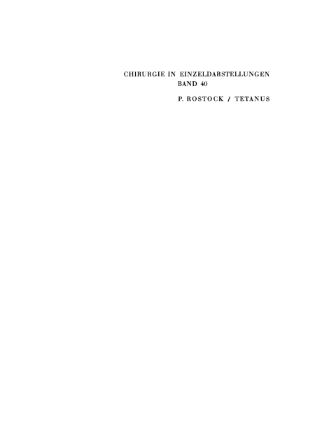 Cover image for book Tetanus
