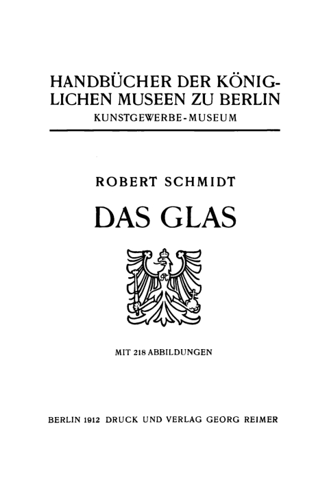Cover image for book Das Glas