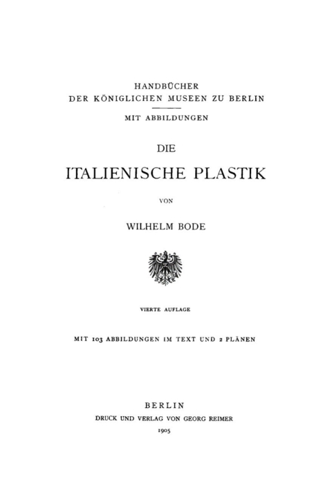 Cover image for book Die italienische Plastik
