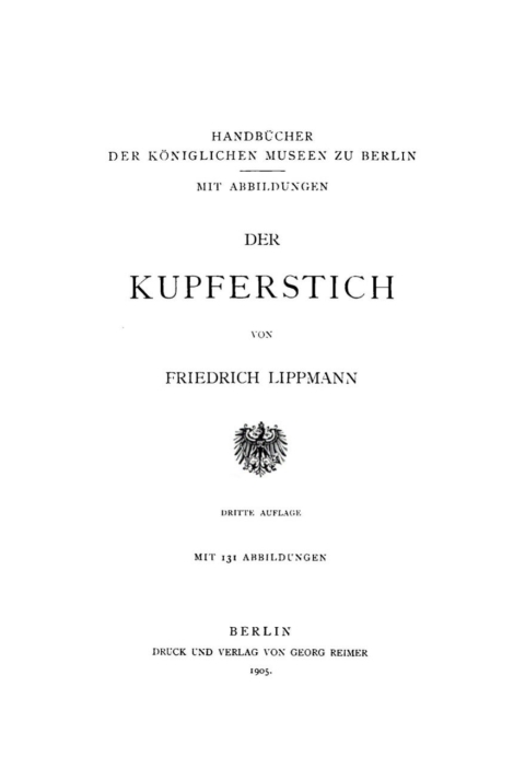 Cover image for book Der Kupferstich