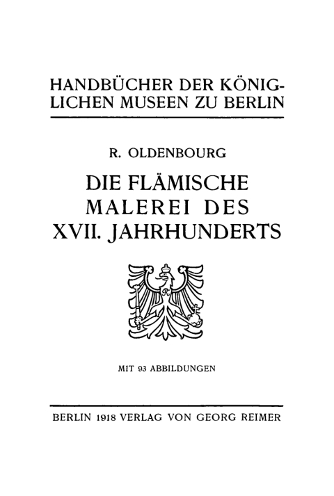 Cover image for book Die flämische Malerei des 17. Jahrhunderts