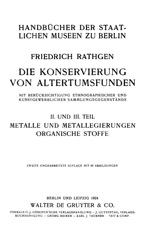 Cover image for book Metalle und Metallegierungen. Organische Stoffe