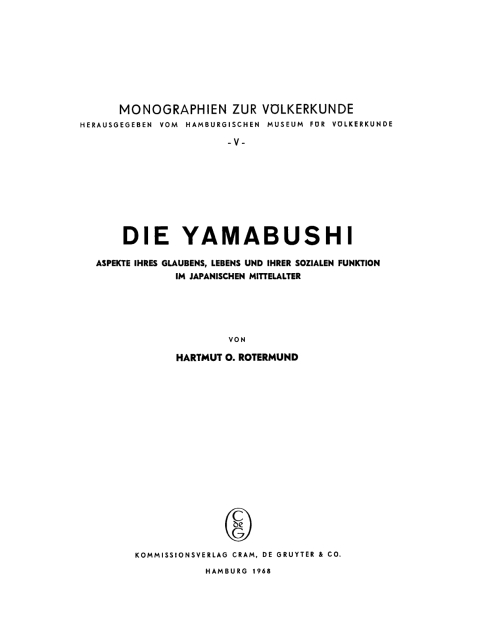 Cover image for book Die Yamabushi