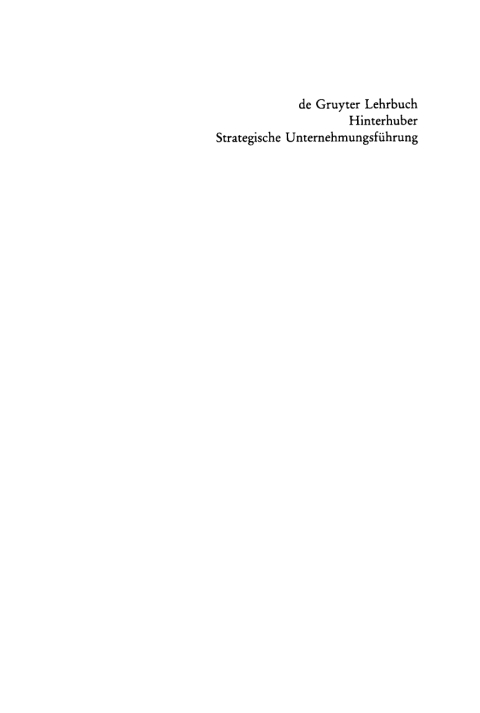 Cover image for book Strategische Unternehmungsführung