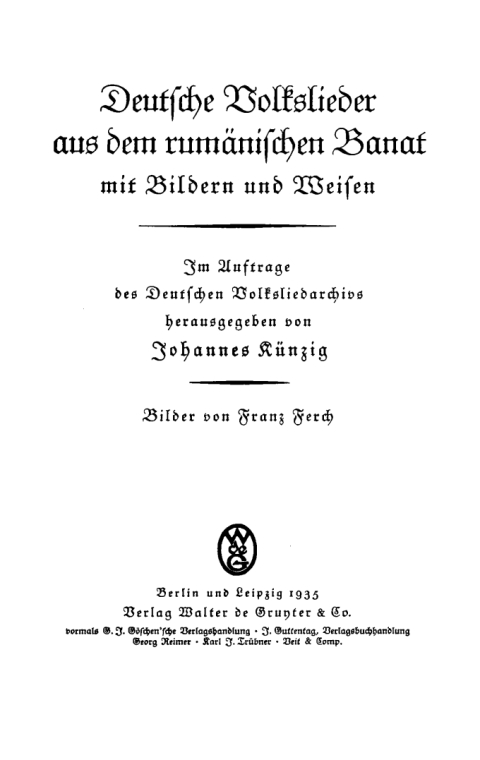 Cover image for book Deutsche Volkslieder aus dem rumänischen Banat mit Bildern und Weisen
