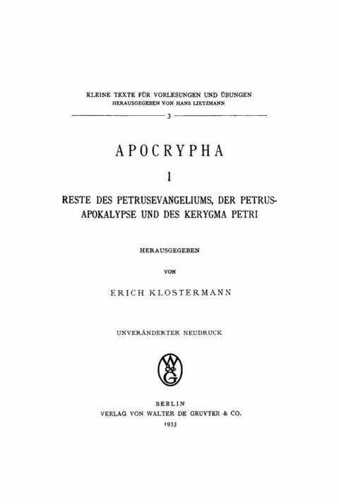 Cover image for book Reste des Petrusevangeliums, der Petrusapokalypse und des Kerygma Petri