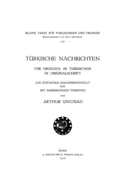 Cover image for book Türkische Nachrichten