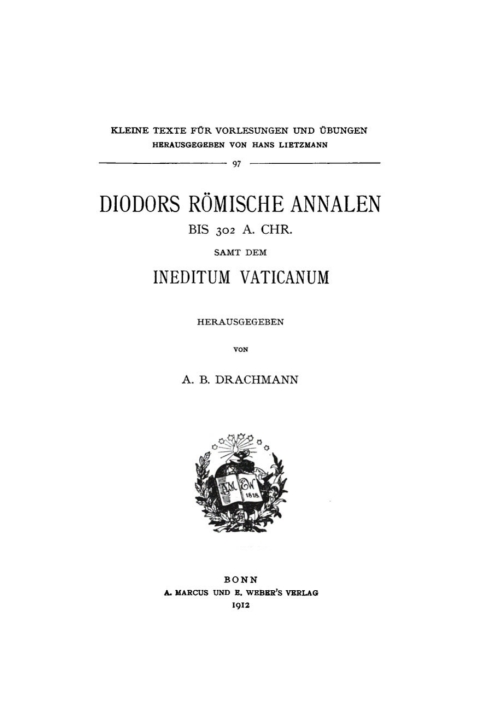Cover image for book Römische Annalen bis 302 a. Chr.