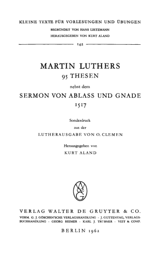 Martin Luthers 95 Thesen