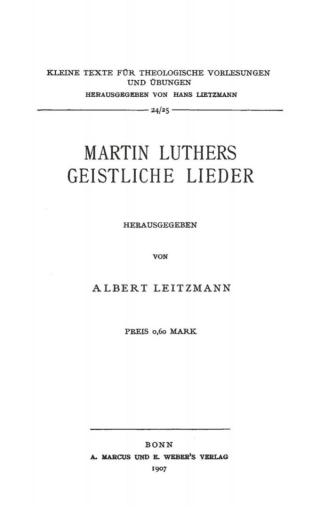 Martin Luthers geistliche Lieder