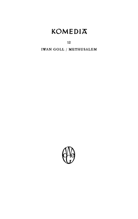 Cover image for book Methusalem oder Der ewige Bürger