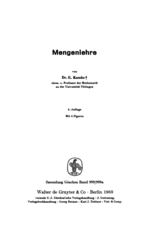 Cover image for book Mengenlehre