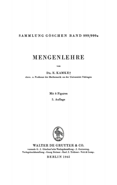 Cover image for book Mengenlehre