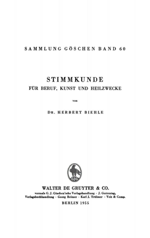 Cover image for book Stimmkunde