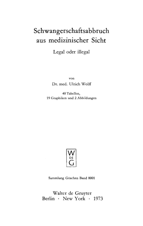 Cover image for book Schwangerschaftsabbruch aus medizinischer Sicht