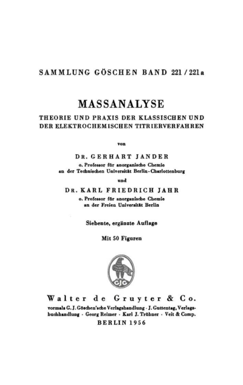 Cover image for book Massanalyse