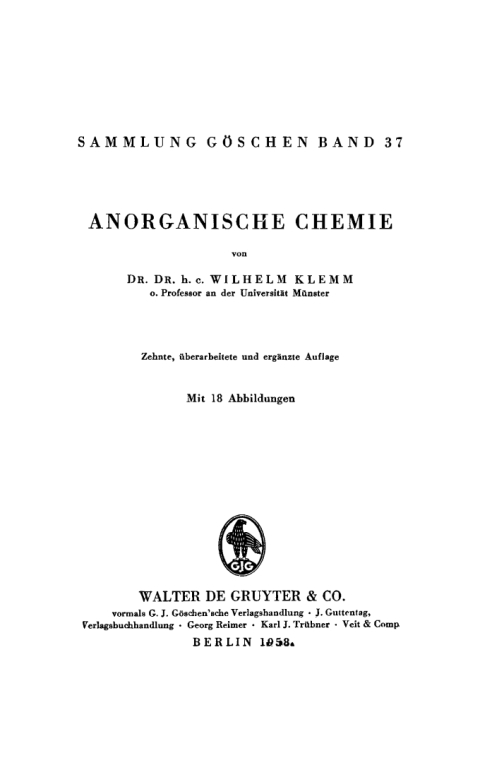 Cover image for book Anorganische Chemie