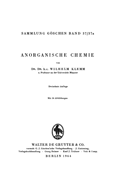 Cover image for book Anorganische Chemie
