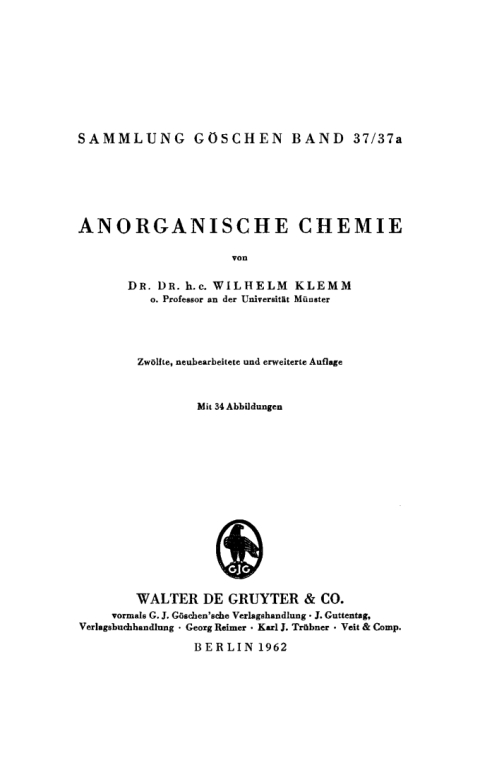 Cover image for book Anorganische Chemie
