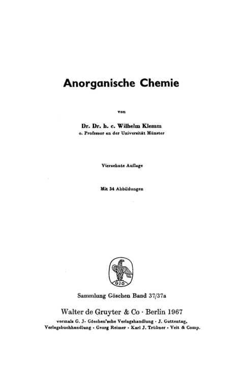 Cover image for book Anorganische Chemie
