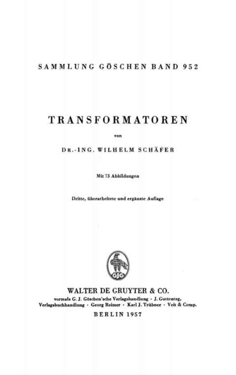 Cover image for book Transformatoren