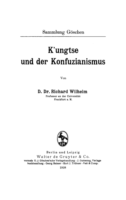 Cover image for book K'ungtse und der Konfuzianismus