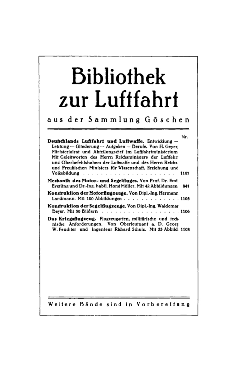 Cover image for book Konstruktion der Segelflugzeuge